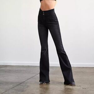We The Free High-Rise Black Flare Jeans